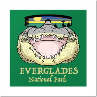 Cool Everglades Crocodile Posters and Art